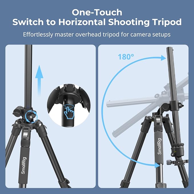 SmallRig CT25 64.5"/164cm Horizontal Overhead Tripod - Image 2