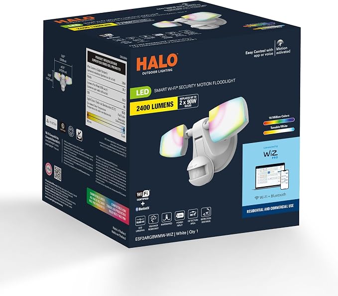 HALO ESF Motion Smart Wi-Fi Color Changing LED Outdoor Security Floodlight - Image 10