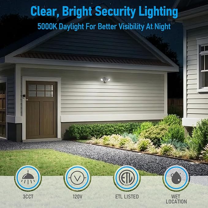 LEONLITE 3CCT LED Security Light, Motion Sensor Outdoor Lights, Dusk to Dawn - Image 5