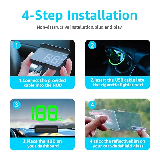 Heads up Display for Cars, Car HUD, Head up Display for Car, Digital GPS HUD - Image 6