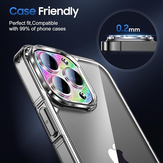 UniqueMe 3 Packs Compatible for iPhone 13 Pro Max/iPhone 13 Pro Camera Lens - Image 6