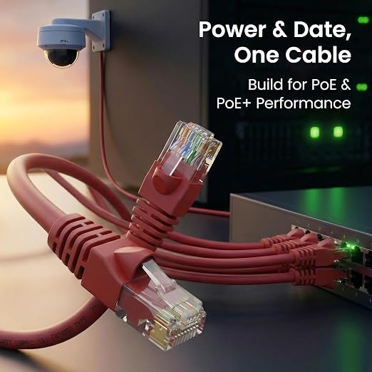 GEARit Cat 6 Ethernet Patch Cables 1 ft Red, CAT6 High Speed 24AWG 10Gbps RJ45 - Image 7