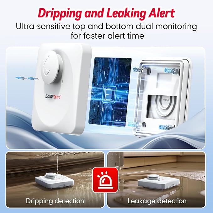 WiFi Water Leak Detector, Hub & Water Leak Sensor 3 Pack, Wireless Siren Alarm - Image 5