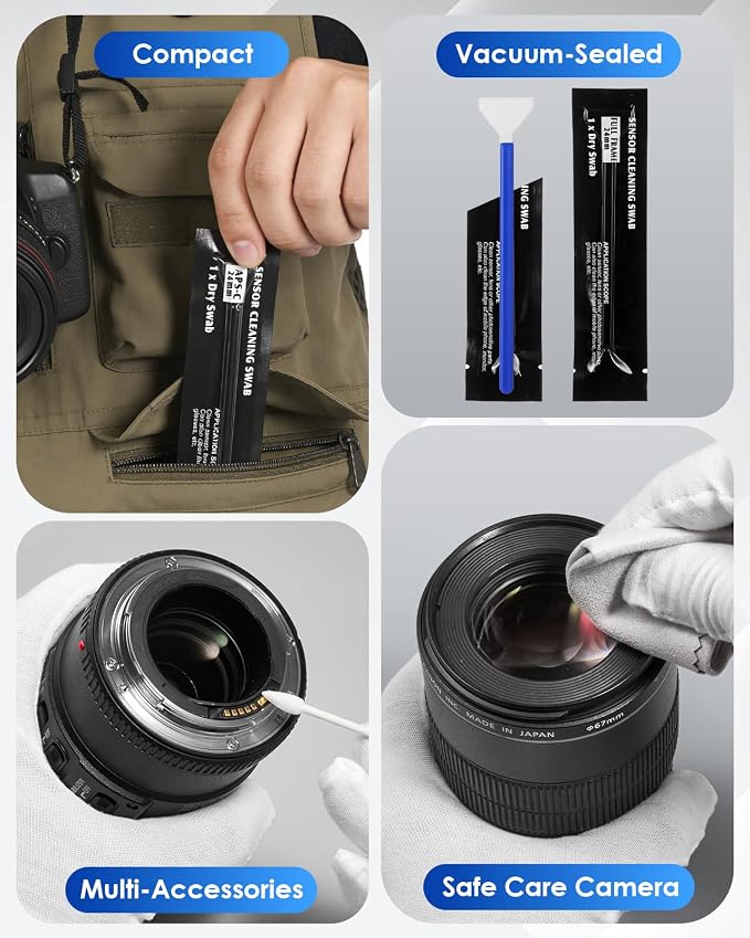 Zacro 24mm Full Frame Sensor Cleaning Swab*8 + 20ml Sensor Cleaner - Image 6