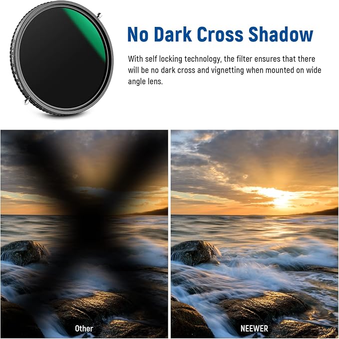 NEEWER 2 in 1 67mm Variable ND Filter ND2–ND32&CPL Filter No X Cross/30 Layer - Image 3