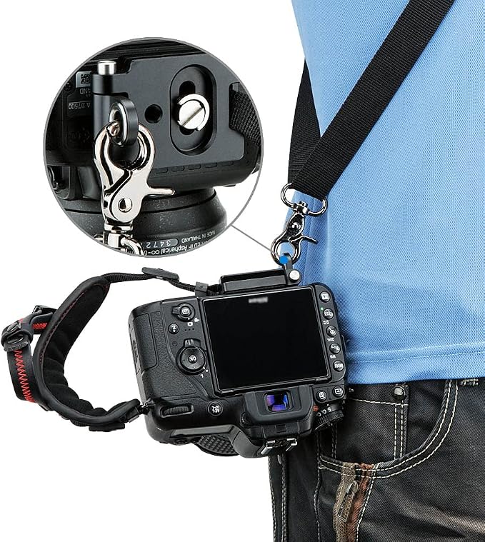 JJC Deluxe Microfiber Camera Hand Strap, Secure Padded Camera Holder Wrist Strap - Image 7