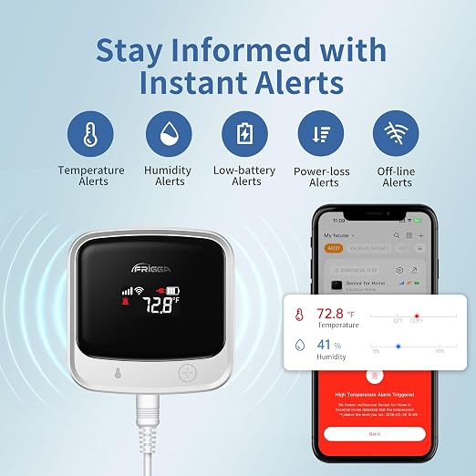 Frigga 4G Cellular Temperature & Humidity Monitor, No WiFi Required, Remote - Image 4