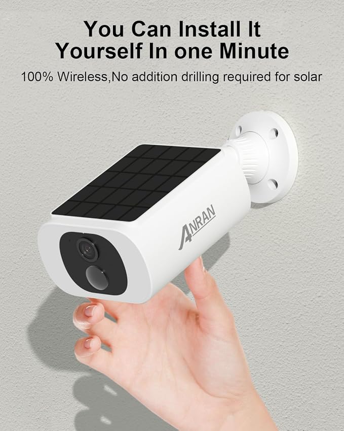 ANRAN 5MP Solar Security Camera Outdoor, Wireless Battery Powered WiFi Camera - Image 8
