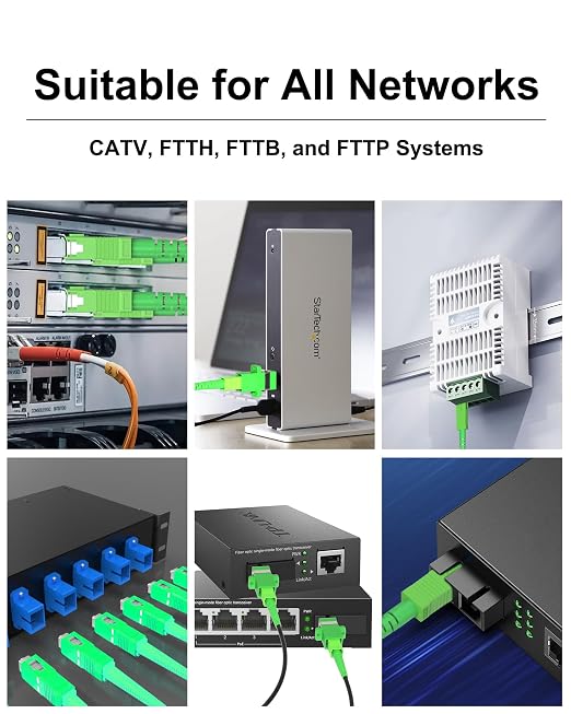 45M/147ft SC/APC Fiber Optic Internet Cable Extension, SC/APC to SC/APC Armored - Image 6