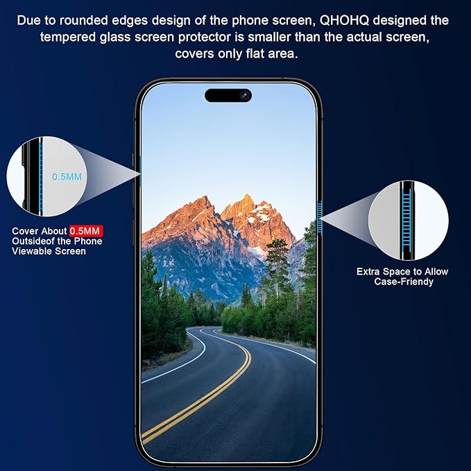 QHOHQ 3 Pack Privacy Screen Protector - Image 4