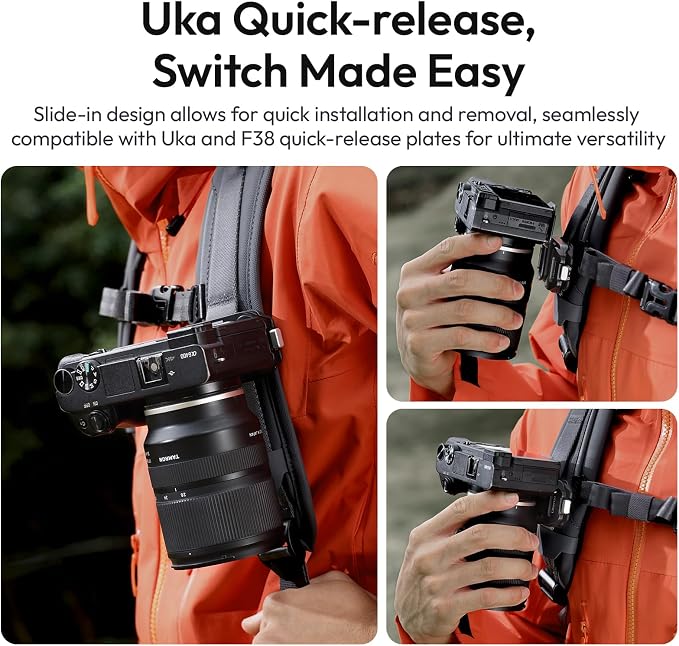 ULANZI Camera Backpack Strap Clip, w Plate Quick Release System, Compatible w - Image 6