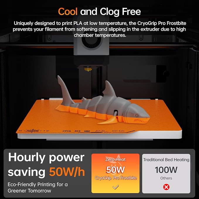 BIQU Cryogrip Pro Frostbite Matte Orange Cold Build Plate - Image 3