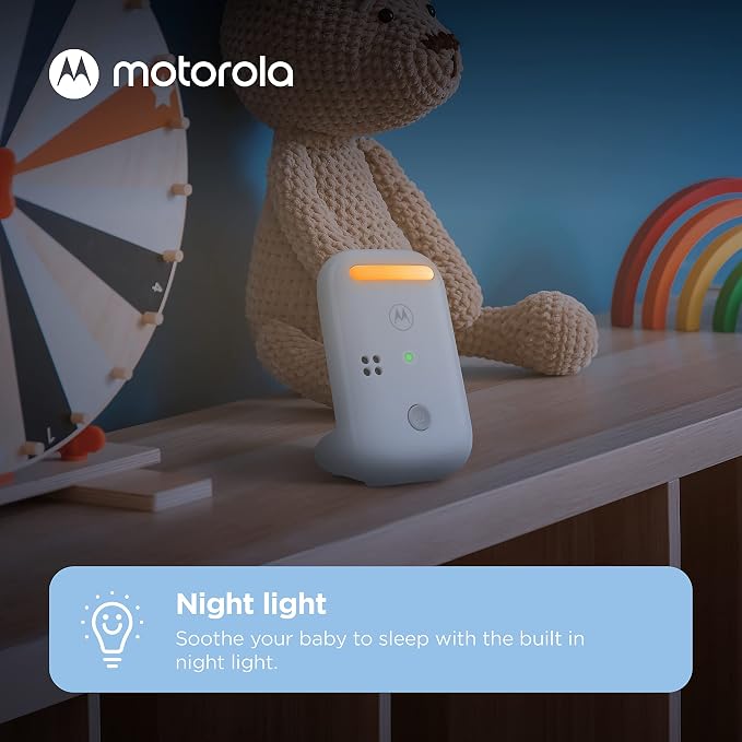 Motorola Nursery Baby Monitor, 1000ft Range PIP11 Audio Only, Nightlight - Image 6