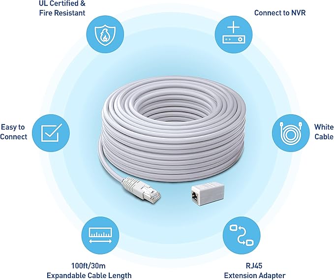 Swann Security Cat5 Ethernet Cable, NVR Extension Cord - Image 5