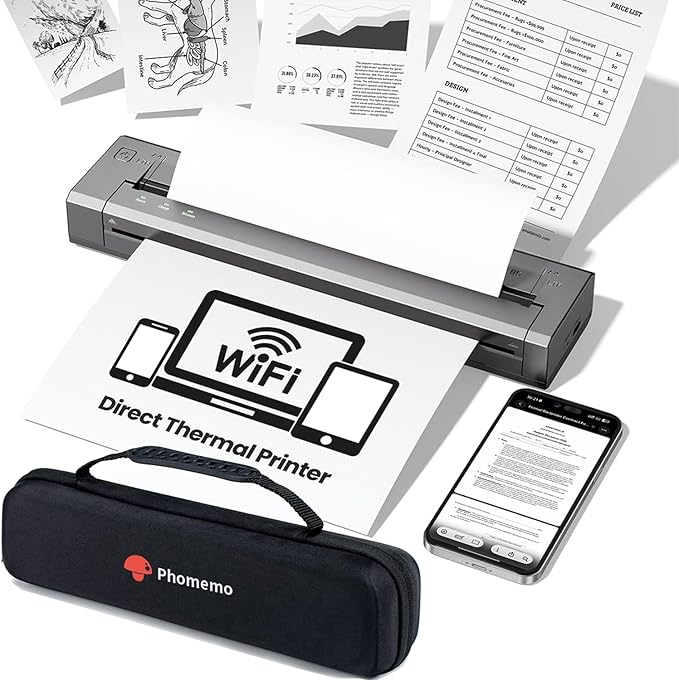 Phomemo G100 Pro WiFi Direct Print Portable Printers Wireless by Phomemo