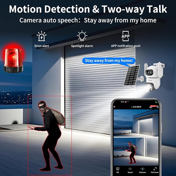 ESCANU Solar Security Cameras Outdoor Wireless, Cameras - Image 4