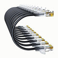 Cat6a Patch Cables 5ft Slim, Cat6 Ethernet Patch Cable Pure Copper, Flexible by 10Gsupxsel
