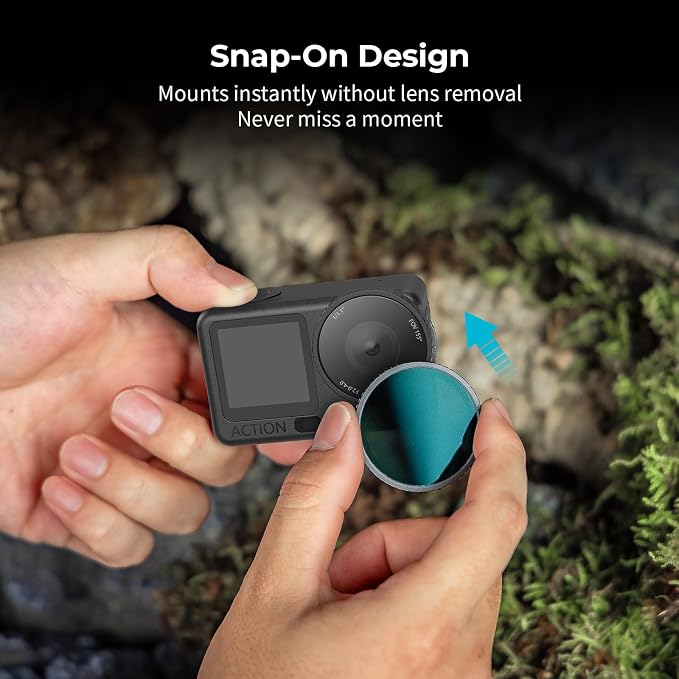 SmallRig 1/4 Black Mist Filter for DJI Osmo Action 6, Snap On Black Diffusion - Image 4