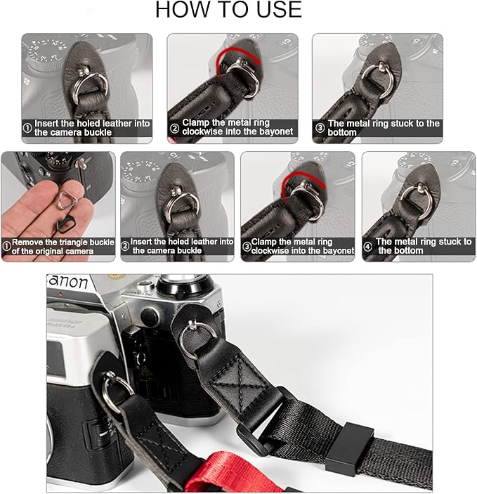 Camera Strap, Quick Adjustable Shoulder Sling Camera Neck Shoulder Strap - Image 5