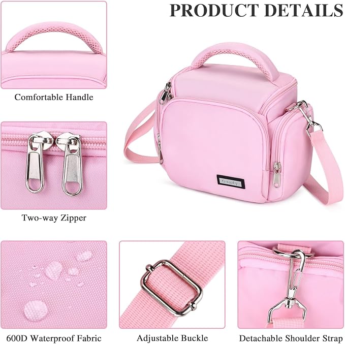 G-raphy Camera Bag Case Pink Small Photography Bags DSLR SLR MIRRORLESS BAG - Image 4