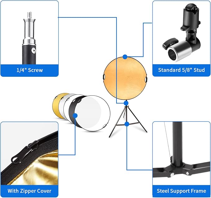 Selens Handle Round Reflector Stand Kit - Image 3