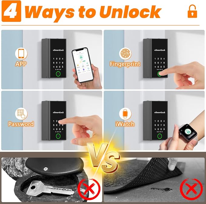 Eseesmart Smart Key Lock Box, APP Control, Fingerprint and Passcode Unlock - Image 2