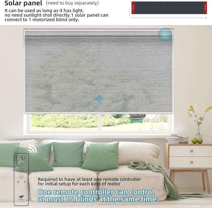 SmartWings Motorized Light Filtering Shades, Work - Image 2
