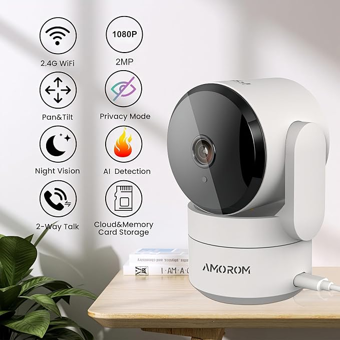 4 Pack Indoor Security Camera, 360° Pan Tilt Home Surveillance Cam, 2-Way Audio - Image 2
