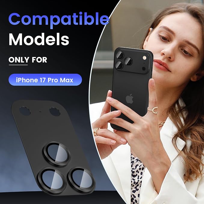 Tensea for iPhone 17 Pro Max Camera Lens Protector, Metal Aluminum Alloy - Image 2