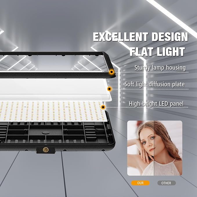 Light for Video Recording, Photography Lighting Kit Studio Lights - Image 2