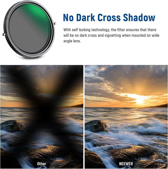 NEEWER 2 in 1 49mm Variable ND Filter ND2–ND32&CPL Filter No X Cross/30 Layer - Image 4