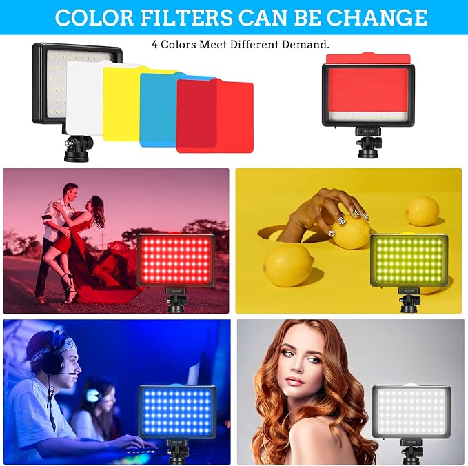 LED Video Light 2-Pack, 5600K Dimmable USB Photo Lights - Image 5