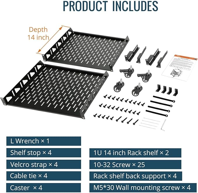 TECMOJO 16U Open Frame Network Rack - Image 6