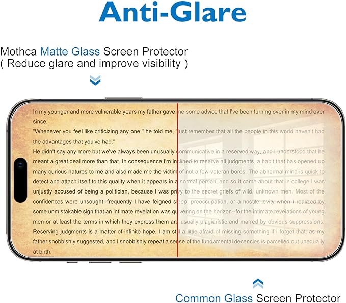 Mothca 2 Pack Matte Glass Screen Protector - Image 6