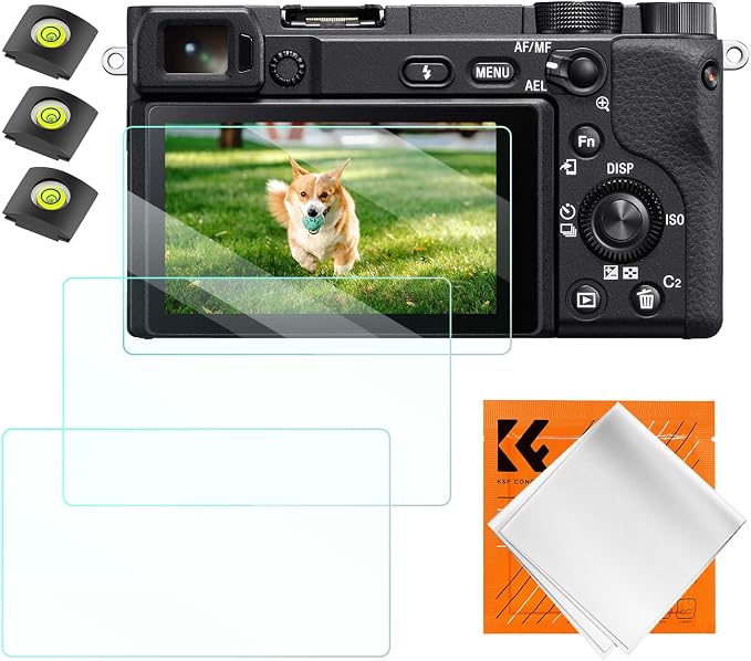K&F CONCEPT 3pcs Screen Protector & Hot Shoe Cover Compatible by KFCONCEPT