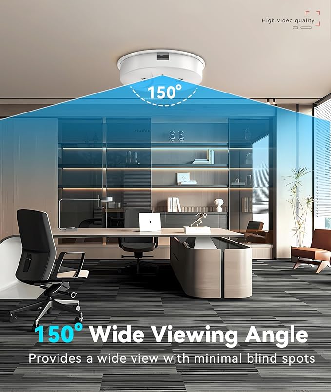1080P HD Wireless WiFi Indoor Camera Smoke Detector - Image 4