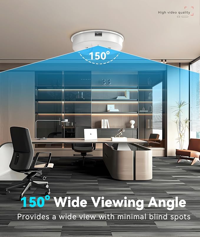 1080P HD Wireless WiFi Indoor Camera Smoke Detector - Image 5