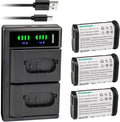 Kastar 3-Pack Battery and LTD2 USB Charger Replacement by Kastar