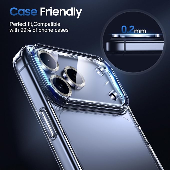UniqueMe Compatible for 3 Pack iPhone 17 Pro Camera Lens Protector - Image 6