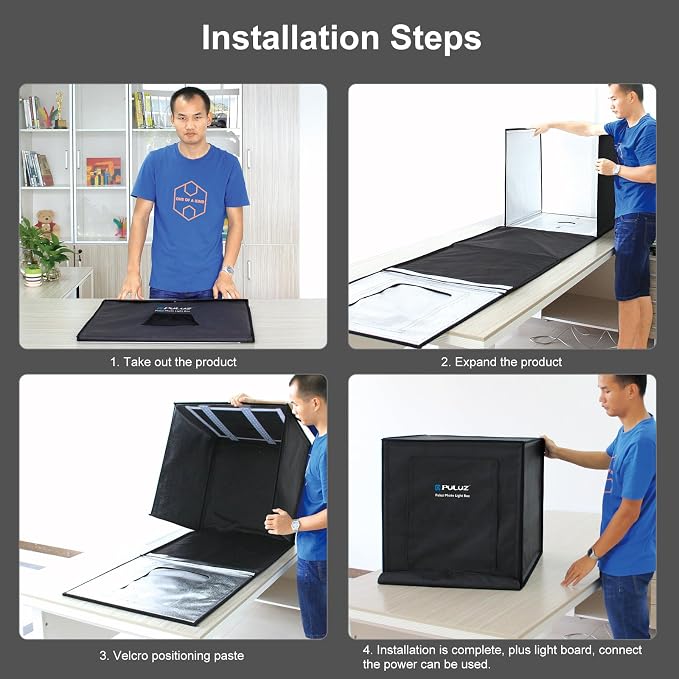 PULUZ Light Box 24x24in, Portable Photo Studio Light Box - Image 6