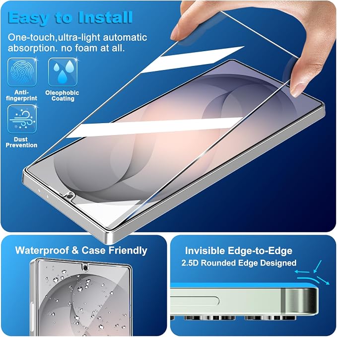 firtstnow 3 Pack for Samsung Galaxy S26 Ultra Screen Protector Tempered Glass + - Image 4