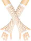 Seeksmile Women's Girls 80's Theme Party Emo Fingerless Arm Fishnet Gloves by Seeksmile