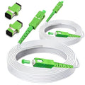 SC/APC to SC/APC Fiber Optic Internet Cable, Armored Single Mode Patch Cable by Bangun