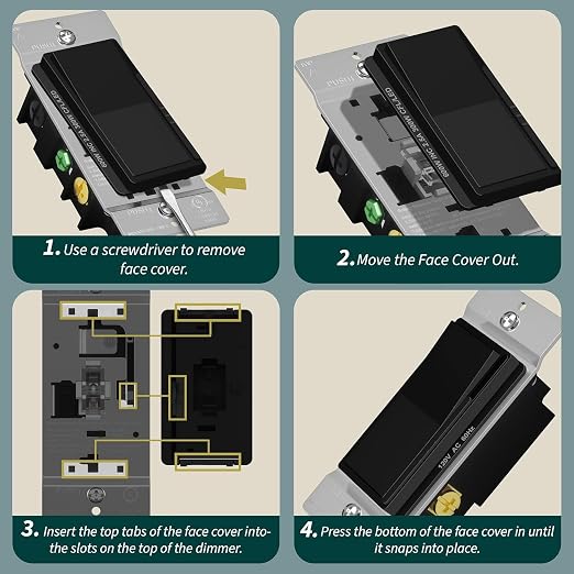 TOPGREENER Kalide Dimmer Light Switch, LED Dimmer Switch, Full Range Dimming - Image 3