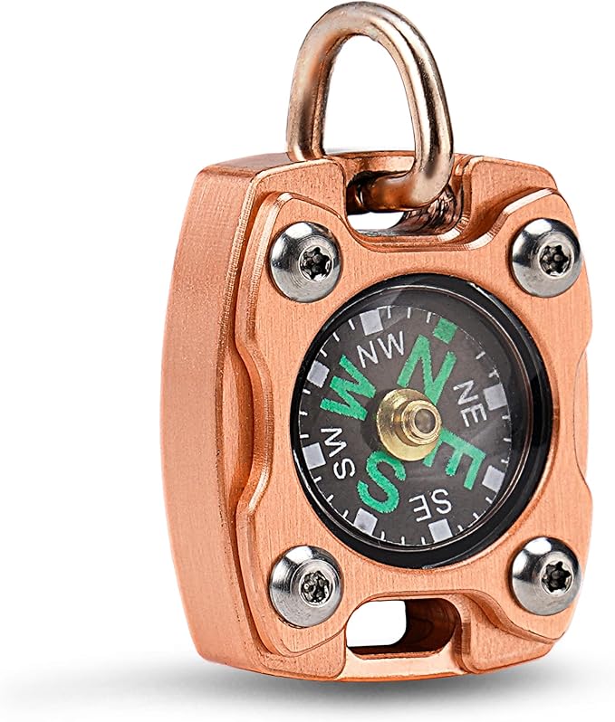 MecArmy Mini Titanium/Brass Compass, Waterproof IPX5 Pocket Compass - Image 9