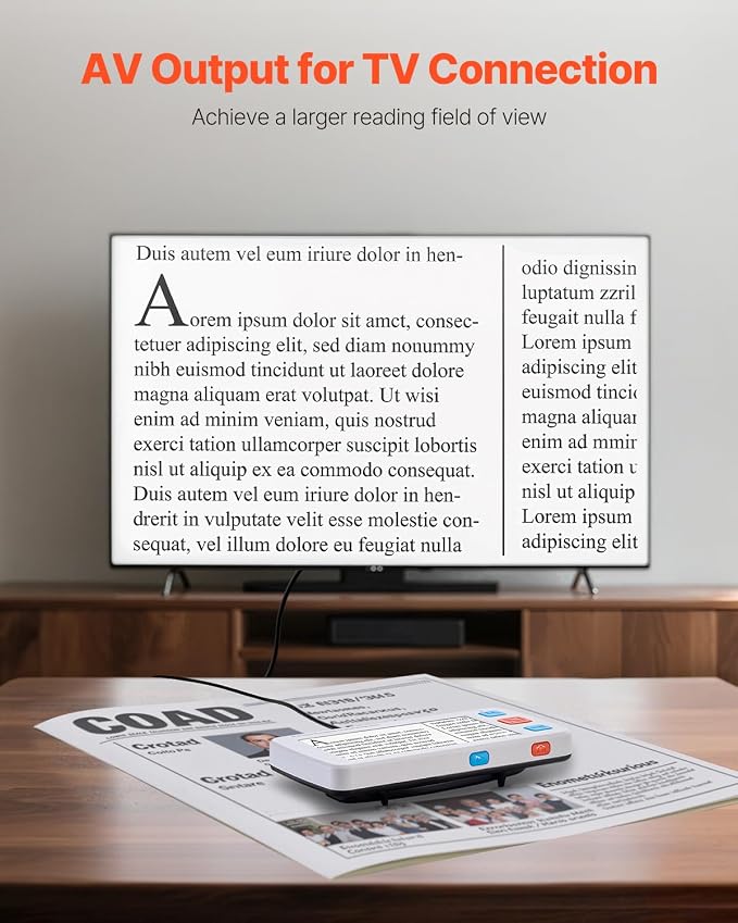 VEVOR Portable Digital Magnifier, 5-inch HD Electronic Video Magnifier - Image 7