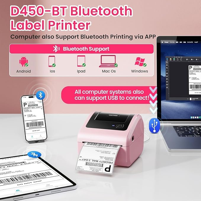 Bluetooth Shipping Label Printer - Image 2