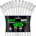 Maximm Cat 6 Ethernet Cable 0.6 Ft, Cat6 Cable, LAN Cable, Internet Cable by MaximmCable