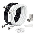 Elecan 4 Ft/2 Pack RG6 Coaxial Coax Cable Connectors Set, Quad Shielded by Elecan
