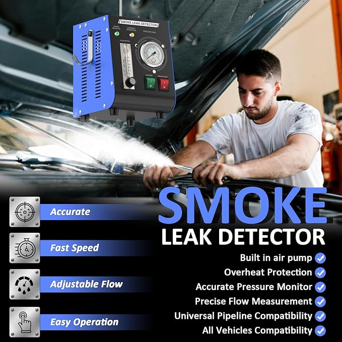 Smoke Machine Automotive Leak Detector Built in Air Pump, EVAP Smoke Machine - Image 3